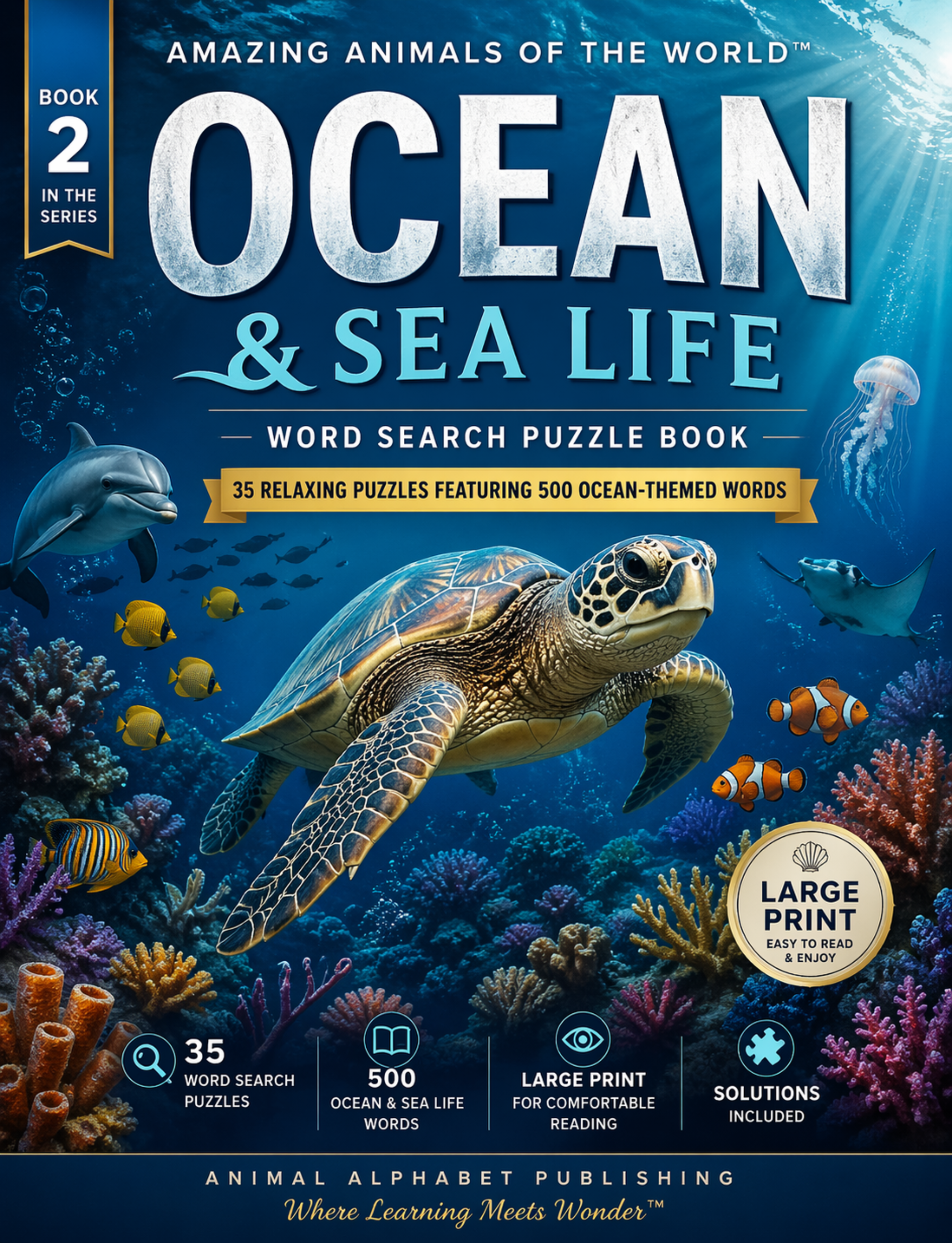 Ocean & Sea Life Word Search Book Cover