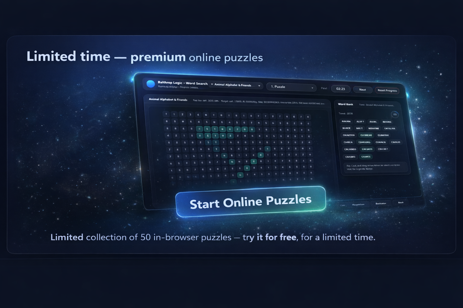 Limited-time premium online puzzles preview
